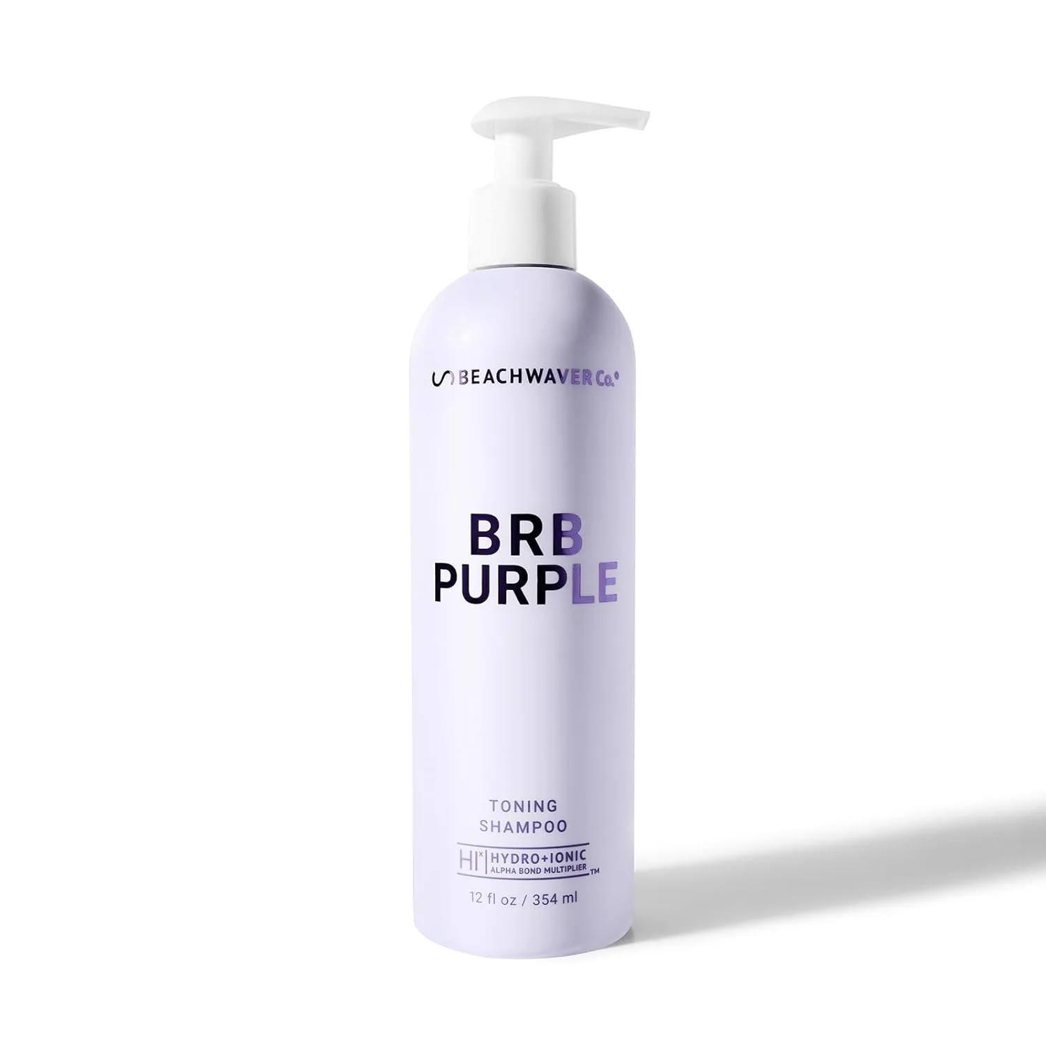 The Beachwaver Co. BRB Blonde Purple Shampoo - полный размер (340 г) | тонирующий кондиционер Anti-Brass с HiX Vegan Bond Multipliers | увлажняющая формула без сульфатов для блонда и седины, grey