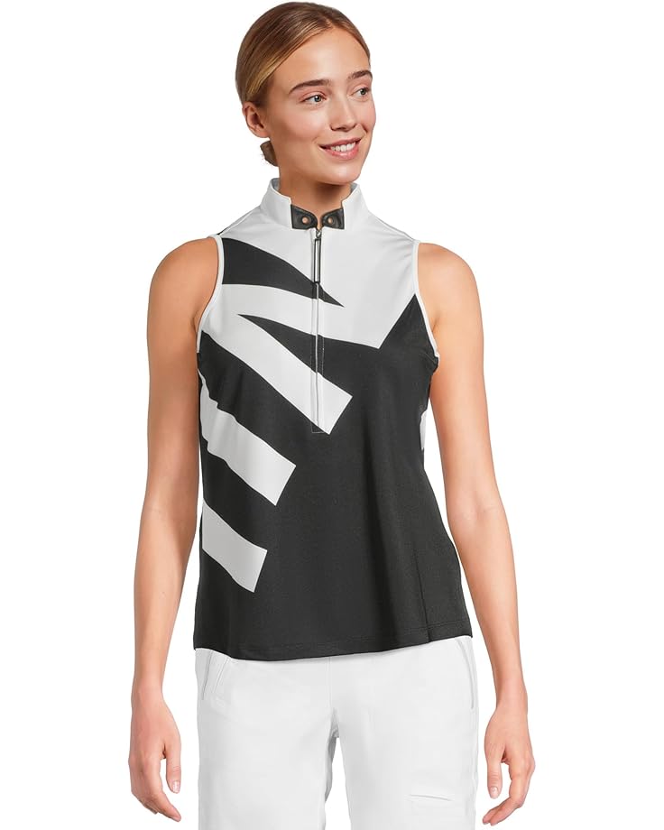 

Топ Jamie Sadock Zigzag Print Sleeveless Top, черный