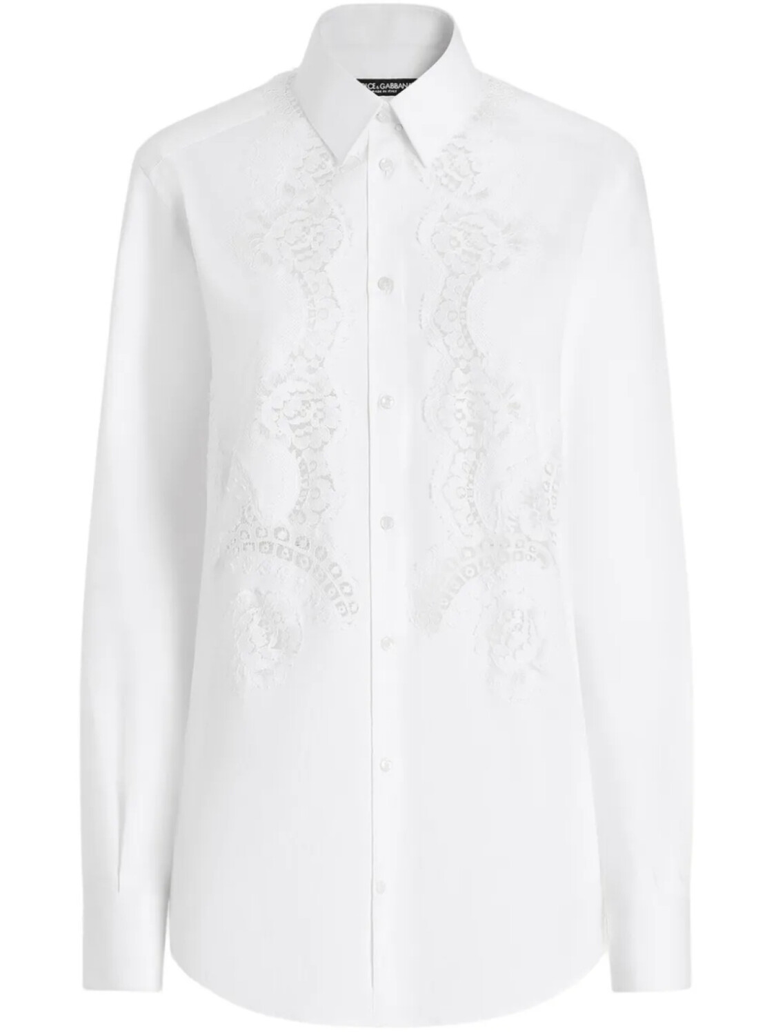 

Dolce & Gabbana рубашка с кружевом, белый