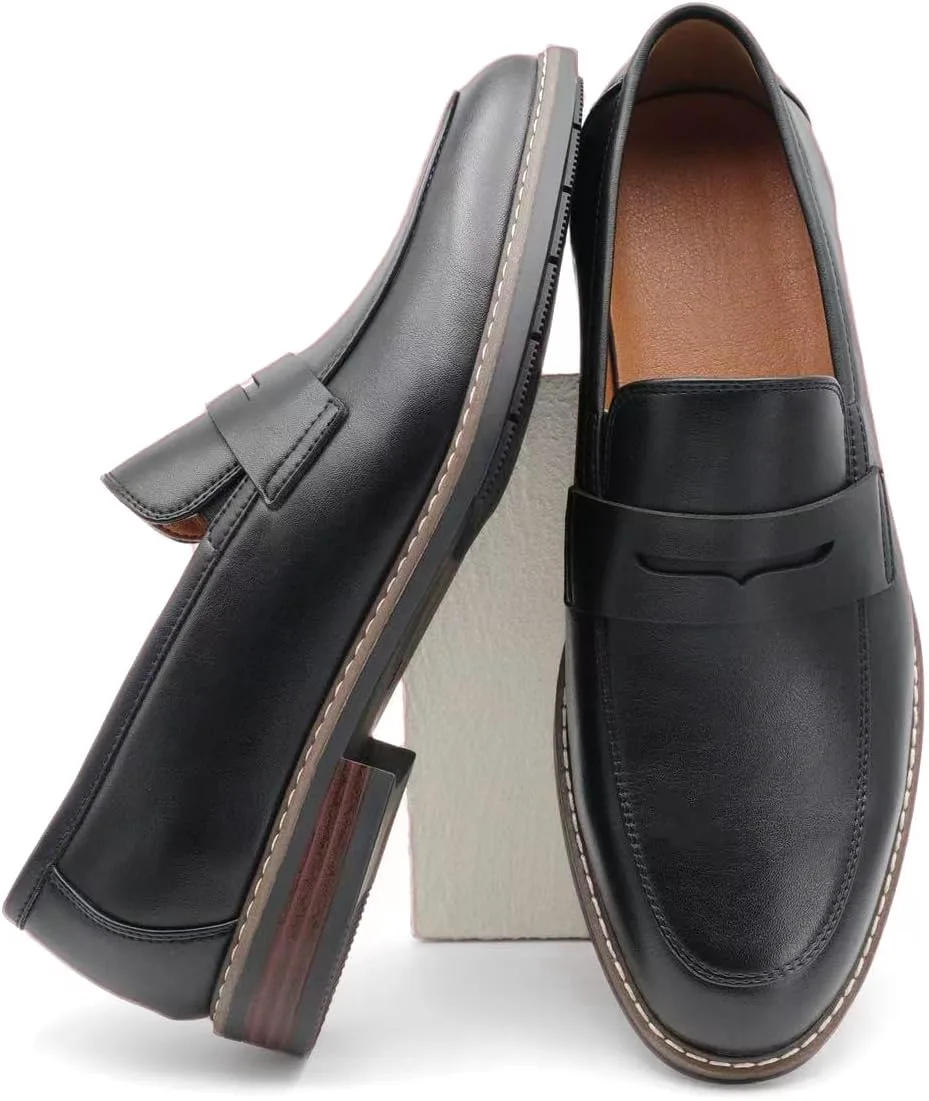 Лоферы Finishing & Sewing Men's Classic Moc-Toe Penny Loafers, черный — фото 4