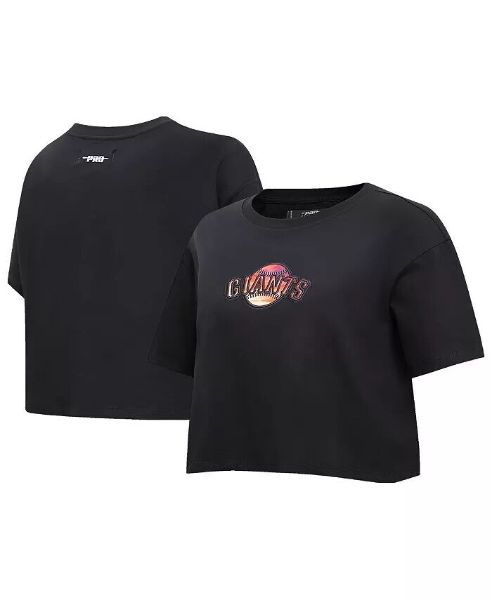 

Черная женская укороченная футболка свободного кроя San Francisco Giants Painted Sky Pro Standard, черный