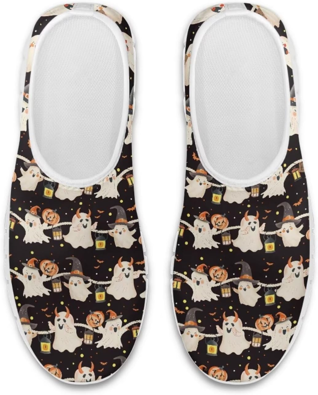 

Кроссовки Belidome для женщин и мужчин, взрослые теннисные, слипоны, повседневные, легкие тренировочные, Cute Halloween Ghost
