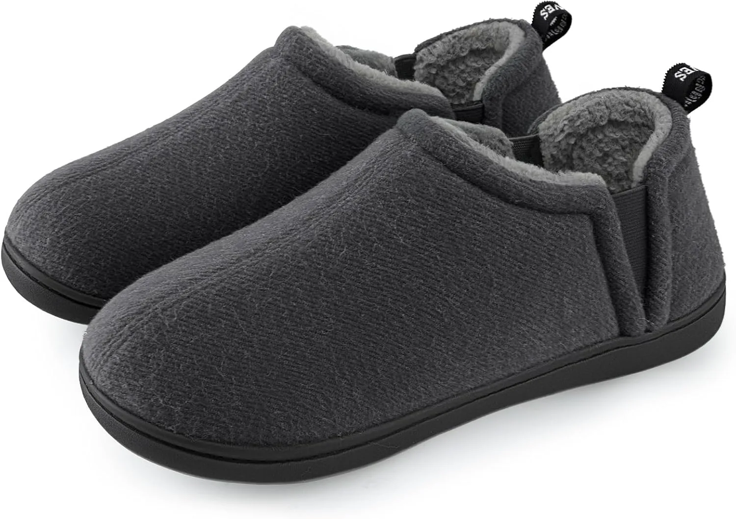 Мужские мягкие тапочки Snug Leaves из искусственной шерсти с эффектом памяти, нескустороннего меха шерпа, с двусторонними эластичными подставками, светло-серый