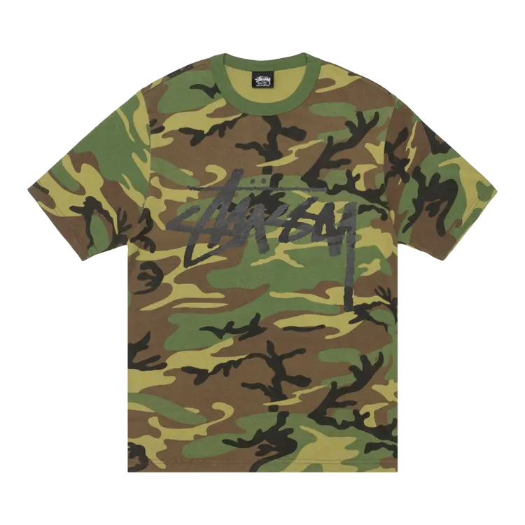 

Футболка Stussy Stock Camo 'Camo/Black', разноцветный