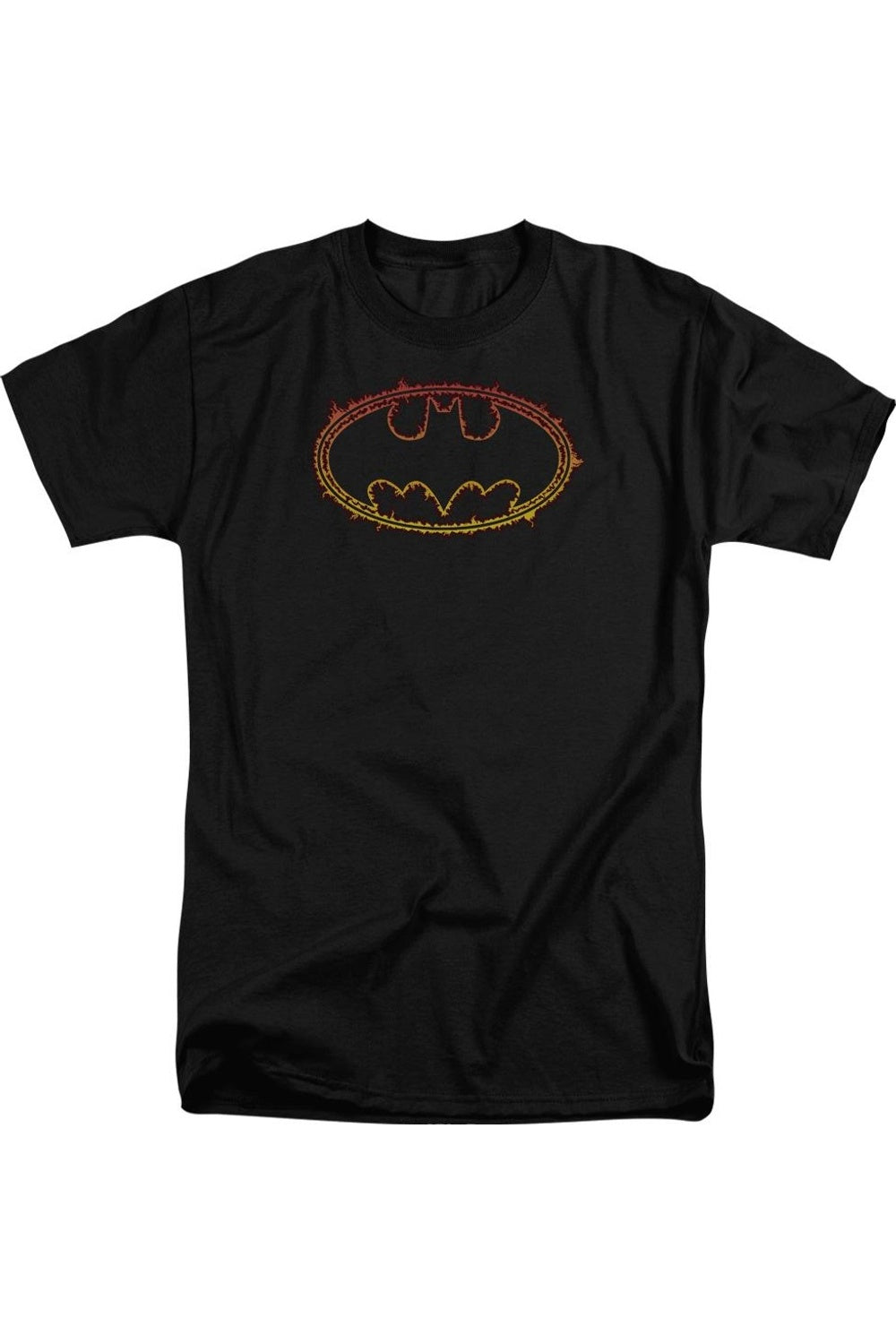 

Футболка с коротким рукавом и логотипом Batman Flame Outlined для взрослых Gildan, черный