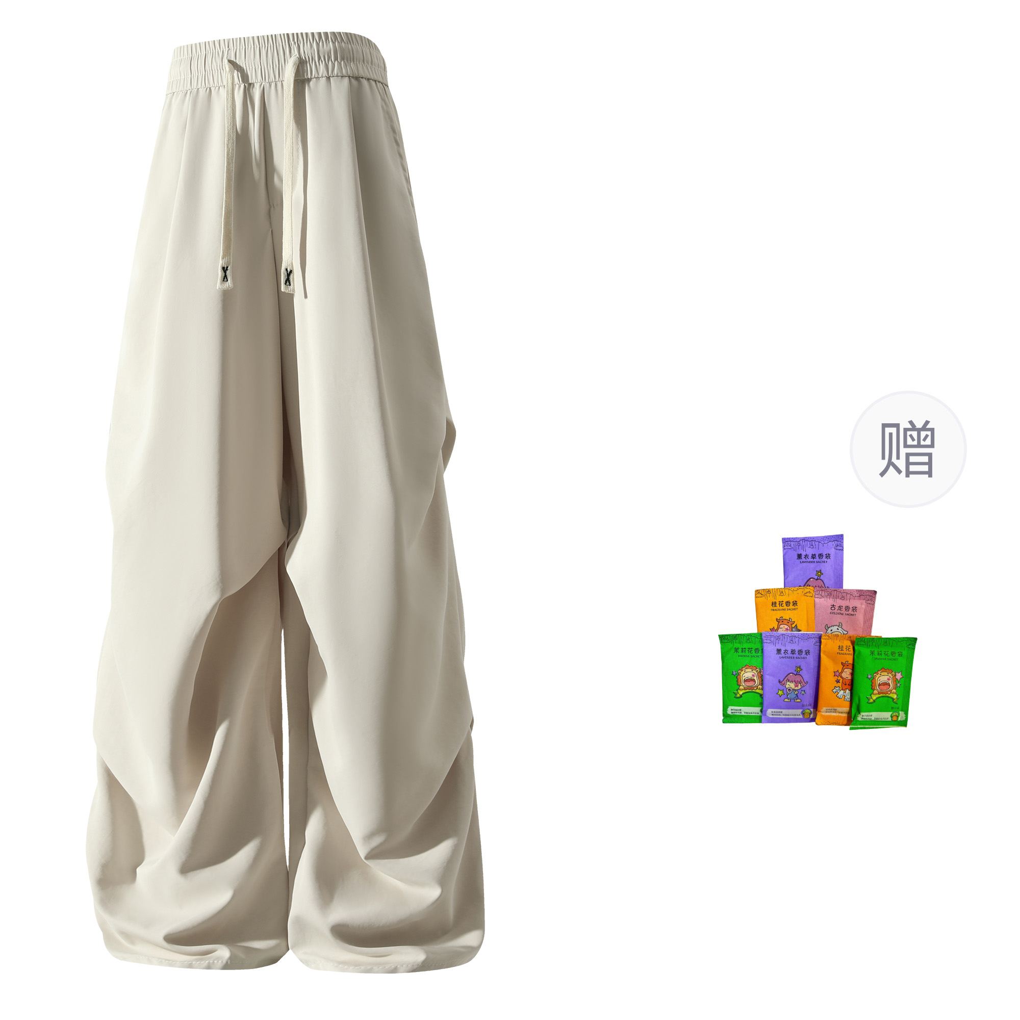 

Повседневные брюки Unisex Moderate Wide Leg X1617, хаки (comes with fragrance)
