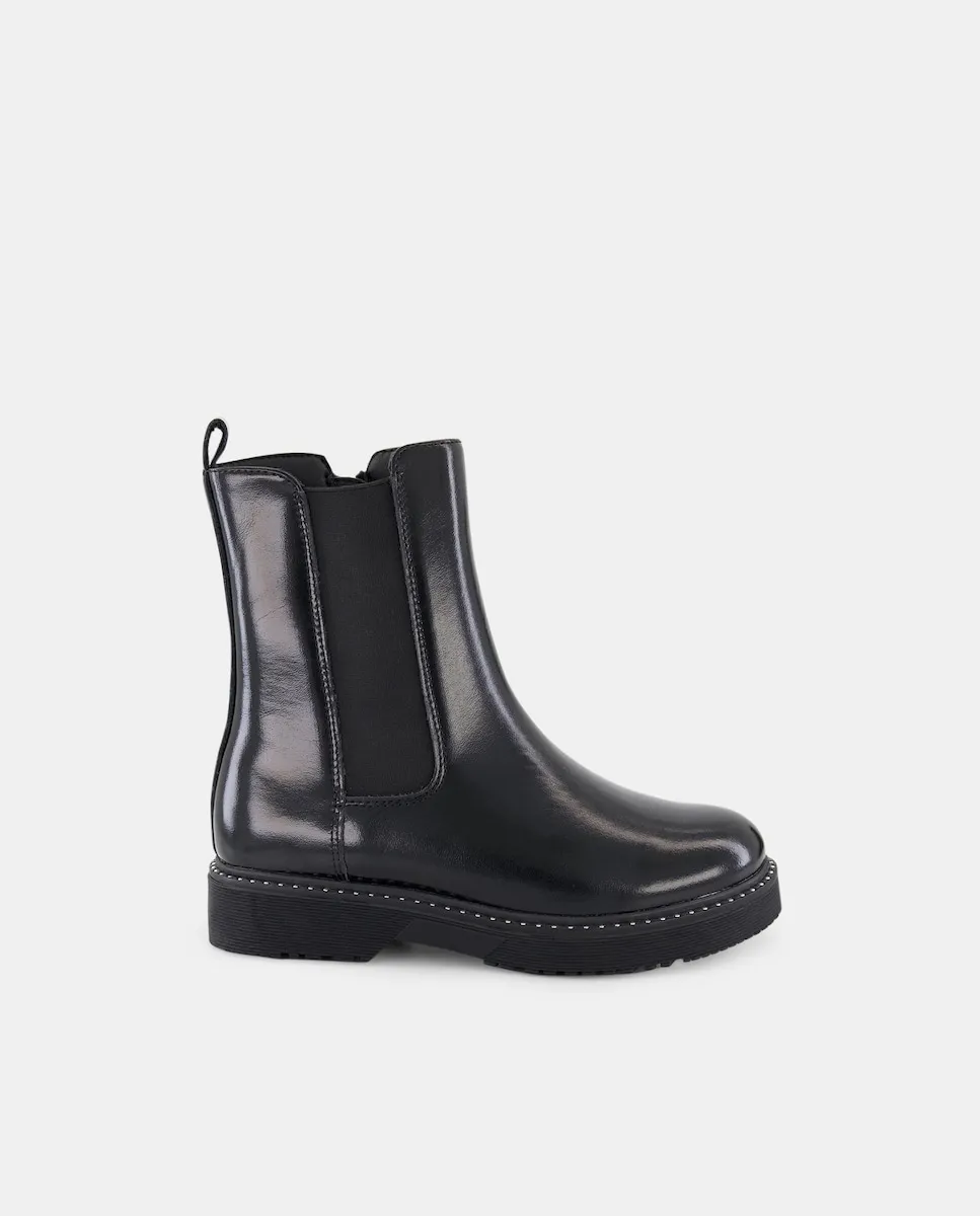 

Высокие ботинки Chelsea для девочки с застежкой-молнией и круглым носком Kids El Corte Inglés, черный