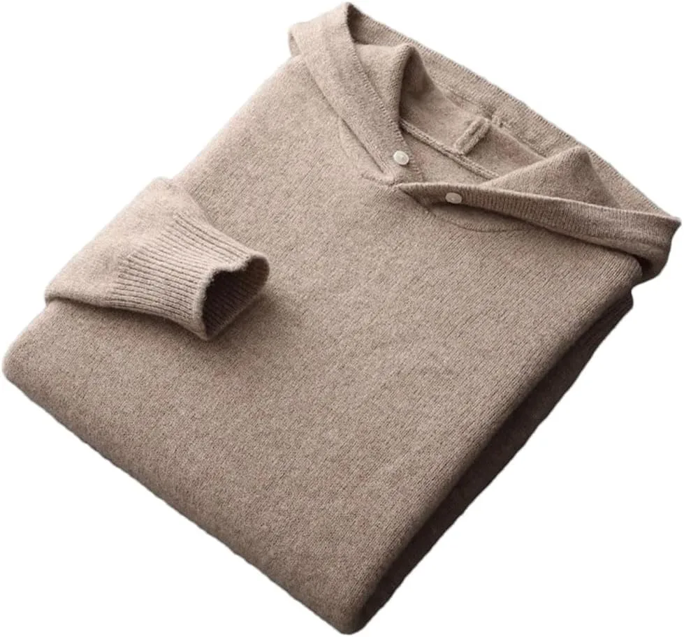 

Мужской худи из 100% кашемира, утепленный, с длинным рукавом