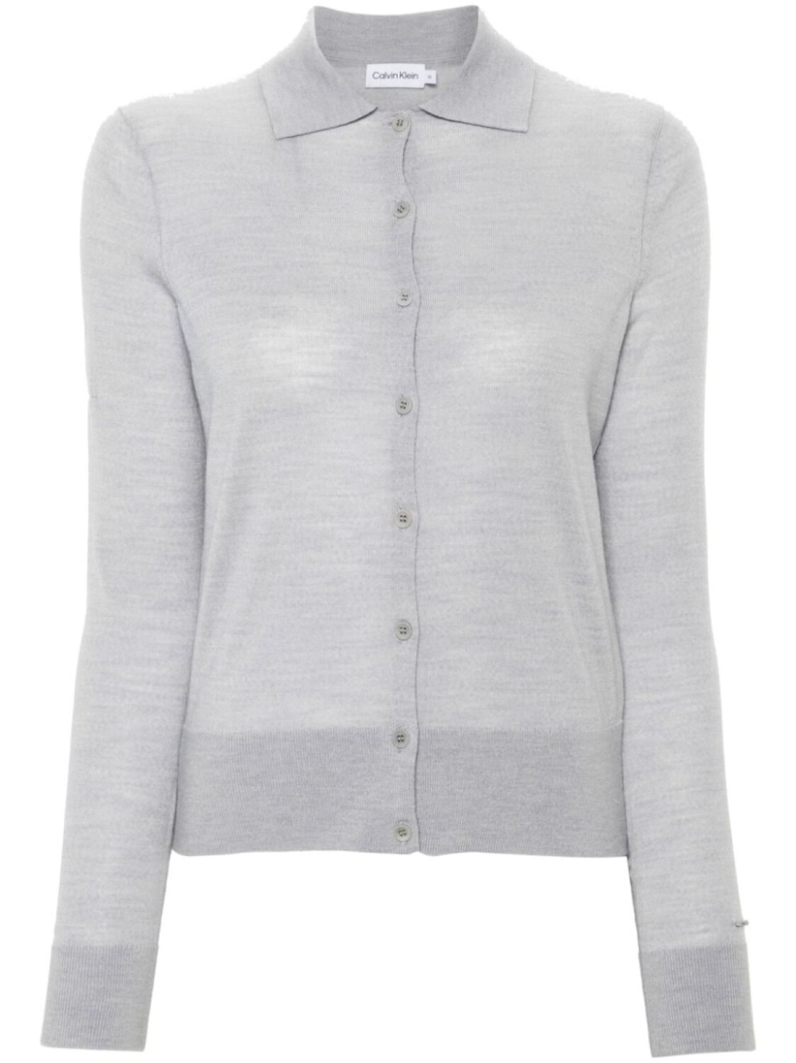 

Calvin Klein шерстяной кардиган с логотипом, серый