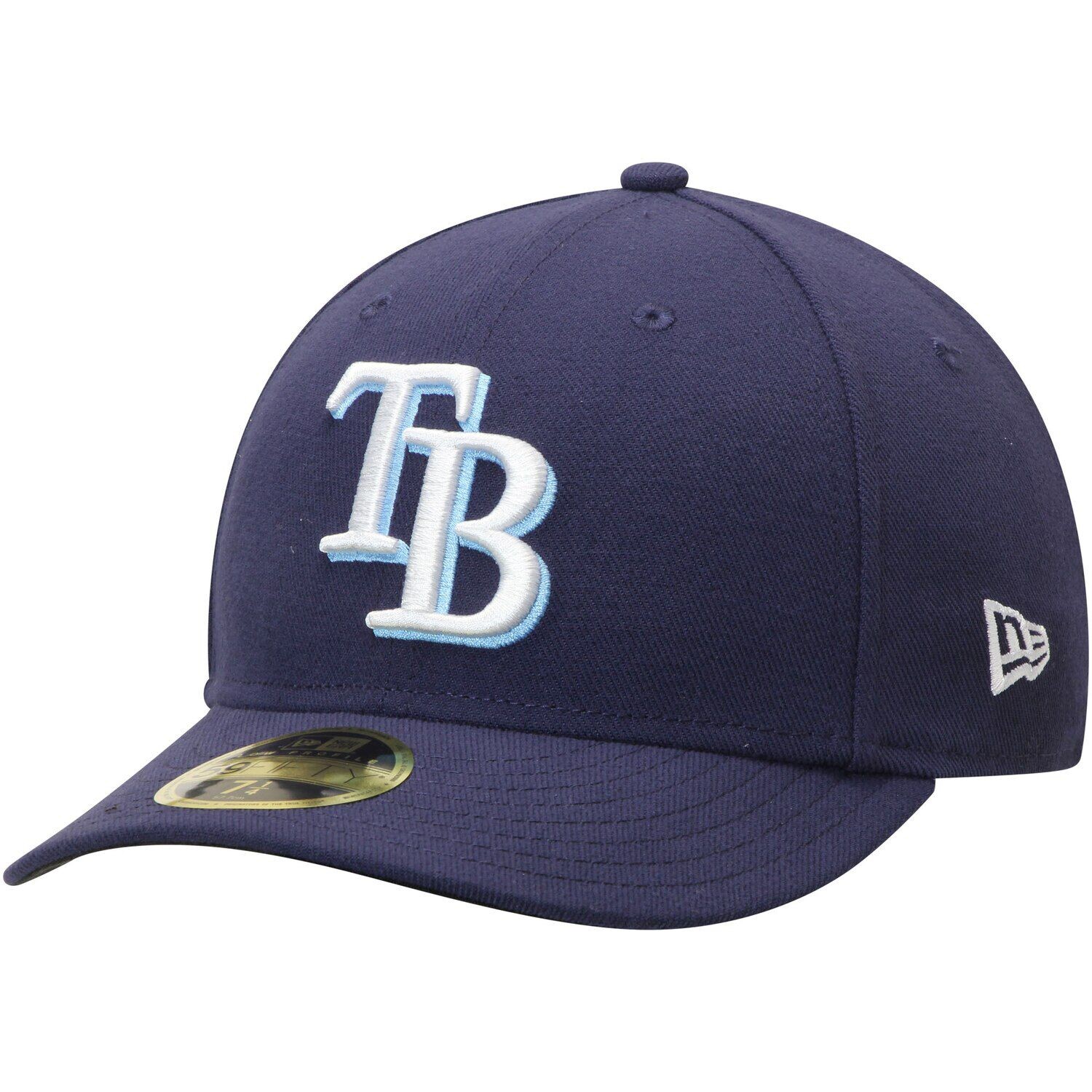 

Мужская темно-синяя бейсболка New Era Tampa Bay Rays Game Authentic Collection для поля с низким профилем 59FIFTY Облегающая шляпа
