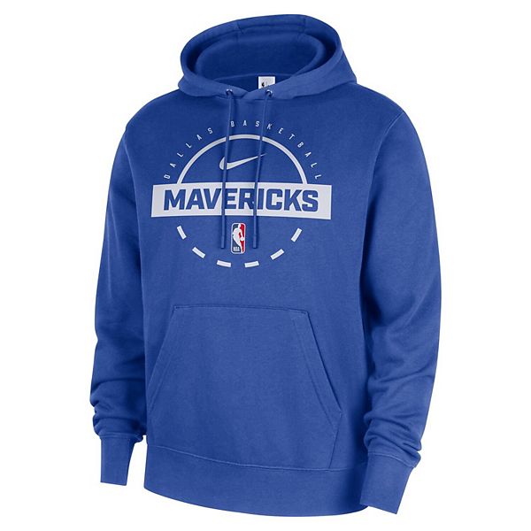 Мужской синий худи dallas mavericks 2025/26 authentic practice club pullover Nike — фото 3