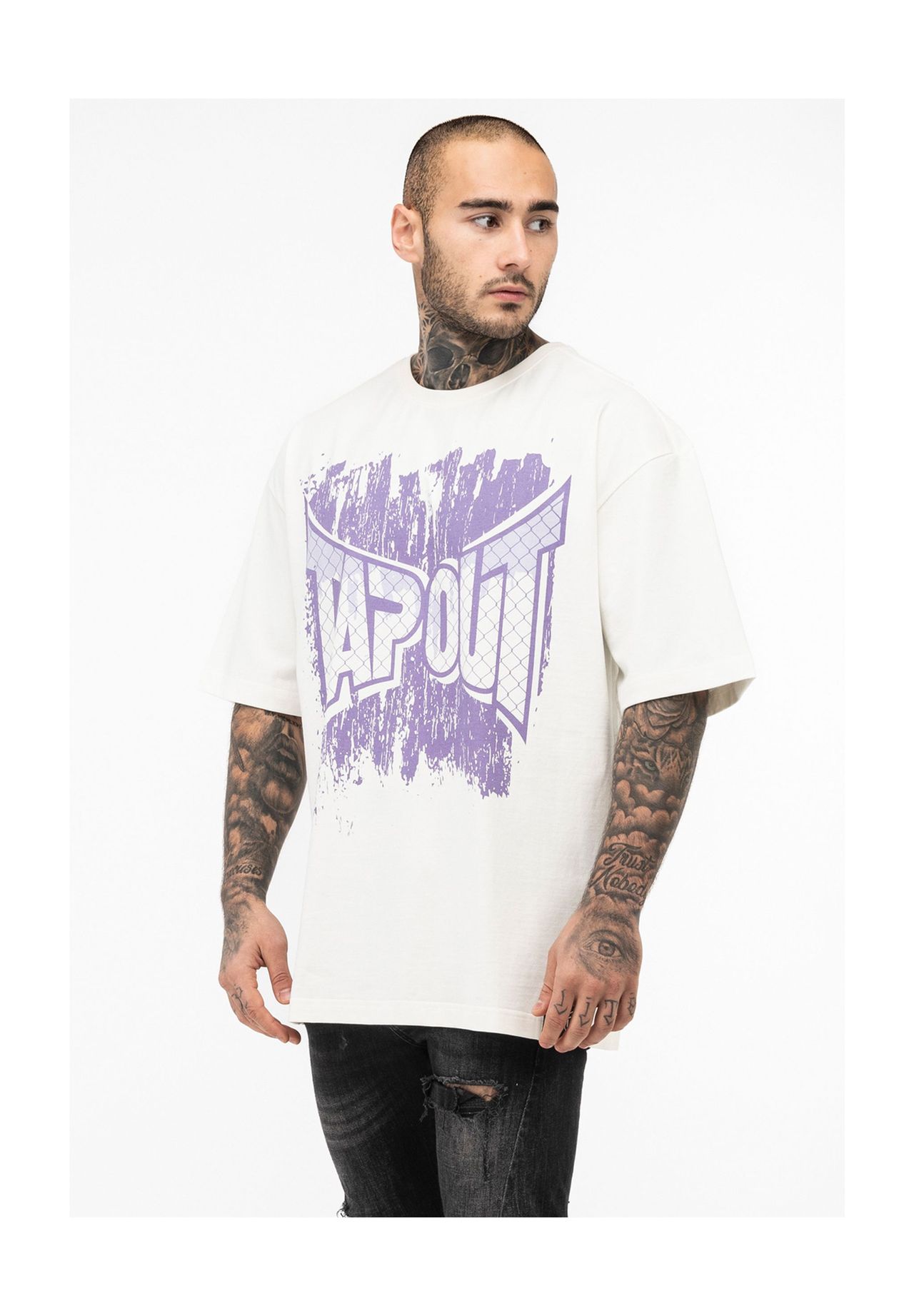 

Мужская футболка Oversize CF TEE TAPOUT, цвет White/lilac