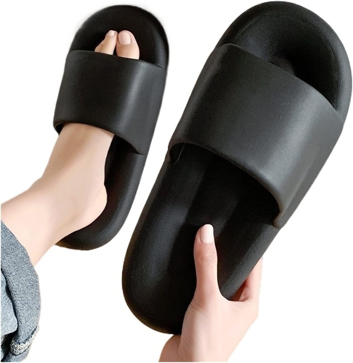 

Мужские шлепанцы модные, с индивидуальным стилем, летние домашние, для пожилых, парные, женские, удобные для надевания и снятия (Цвет: светло-серый, Размер: 38-39) Lucbei