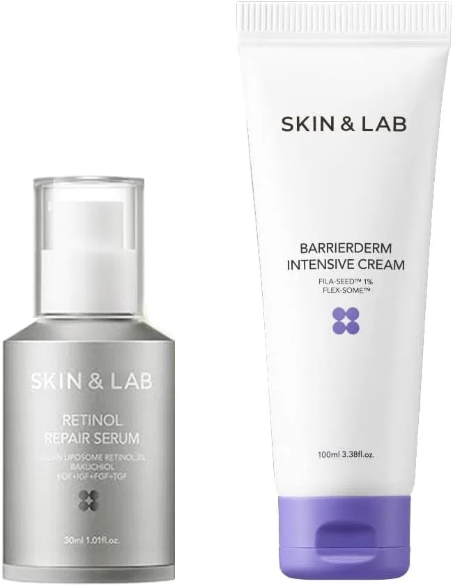Набор для ухода за кожей: сыворотка с ретинолом и увлажняющий крем SKIN&LAB, 30 мл + 100 мл