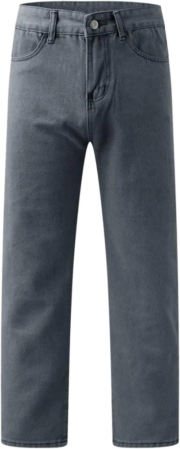 Джинсы свободные Straight Leg Y2K, Black — фото 3