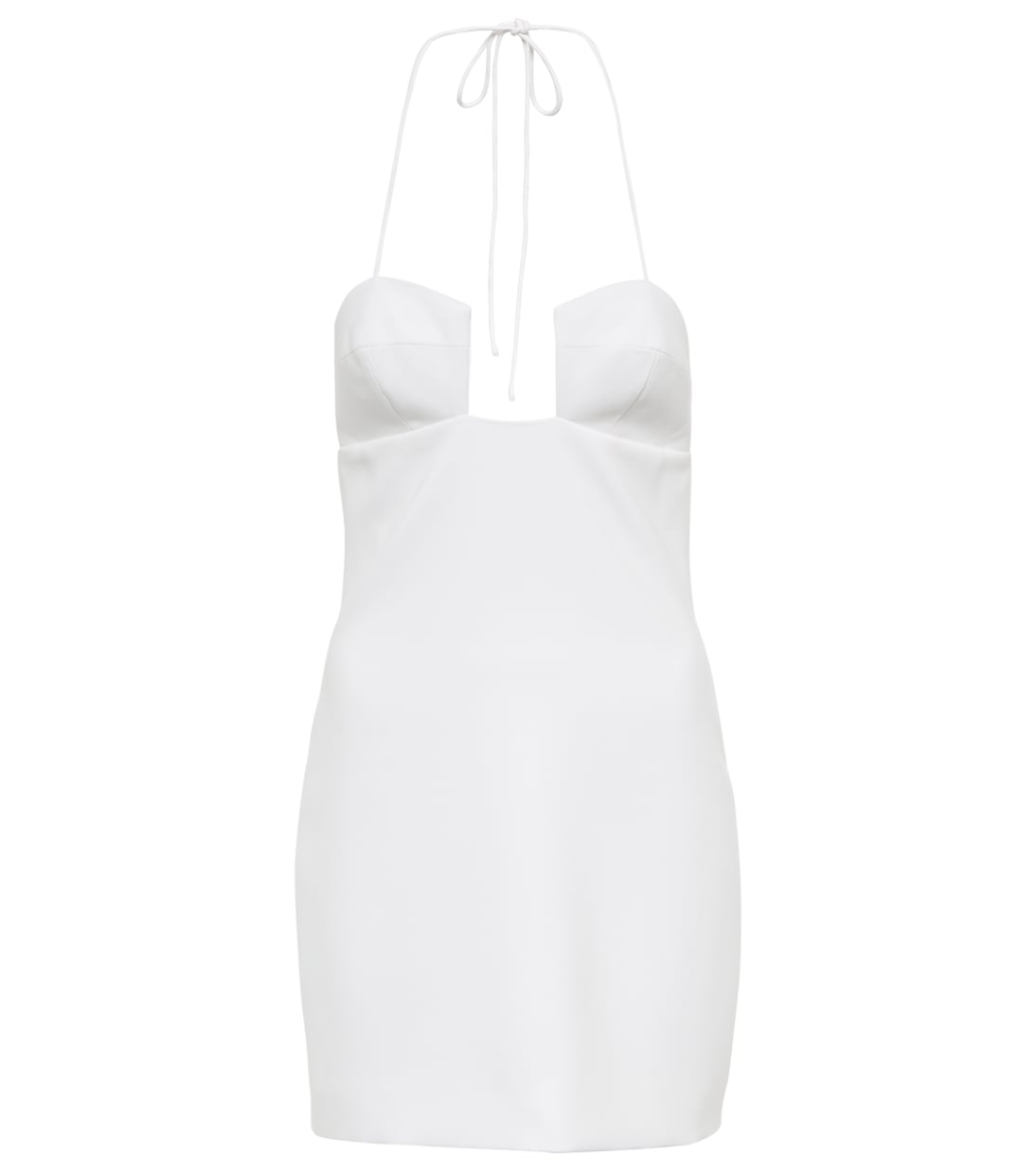 

Мини-платье с халтернеем и крепом Mônot, белый
