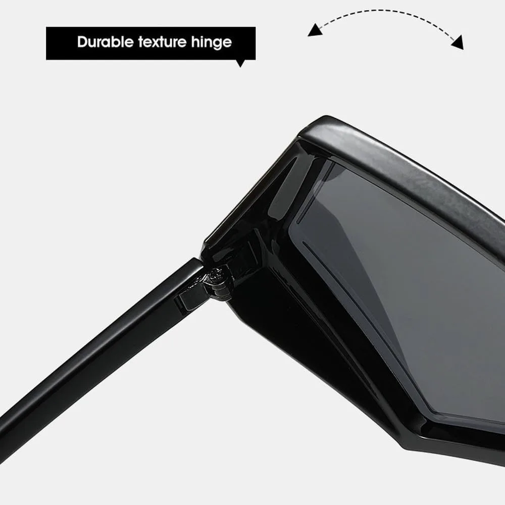 

Мужские панк-солнцезащитные очки Polygon, большие солнцезащитные очки-маски, женские винтажные цельные очки с защитой от УФ-излучения UV400 TKKTLLT, Blue-gray