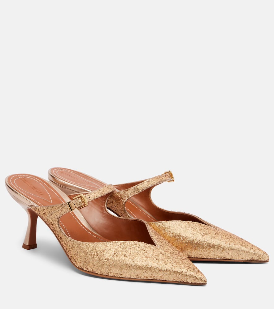 Aura 65 блестящие мюли Zimmermann, Gold