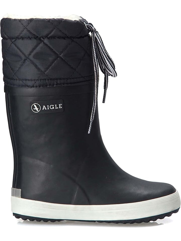 Резиновые сапоги AIGLE, цвет marine/weiß