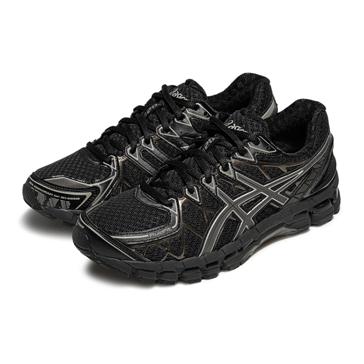 Нескользящие низкие повседневные кроссовки Gel Kayano20, унисекс Asics, черный/серый — фото 4