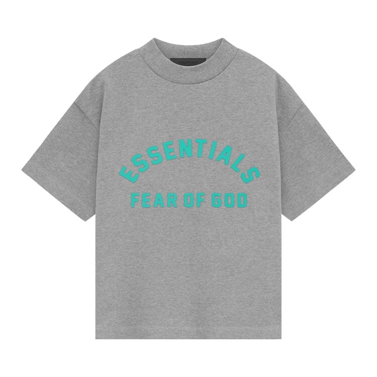 

Футболка Fear of God Essentials Kids Heavy Jersey Short-Sleeve Tee, цвет Dark Heather Oatmeal