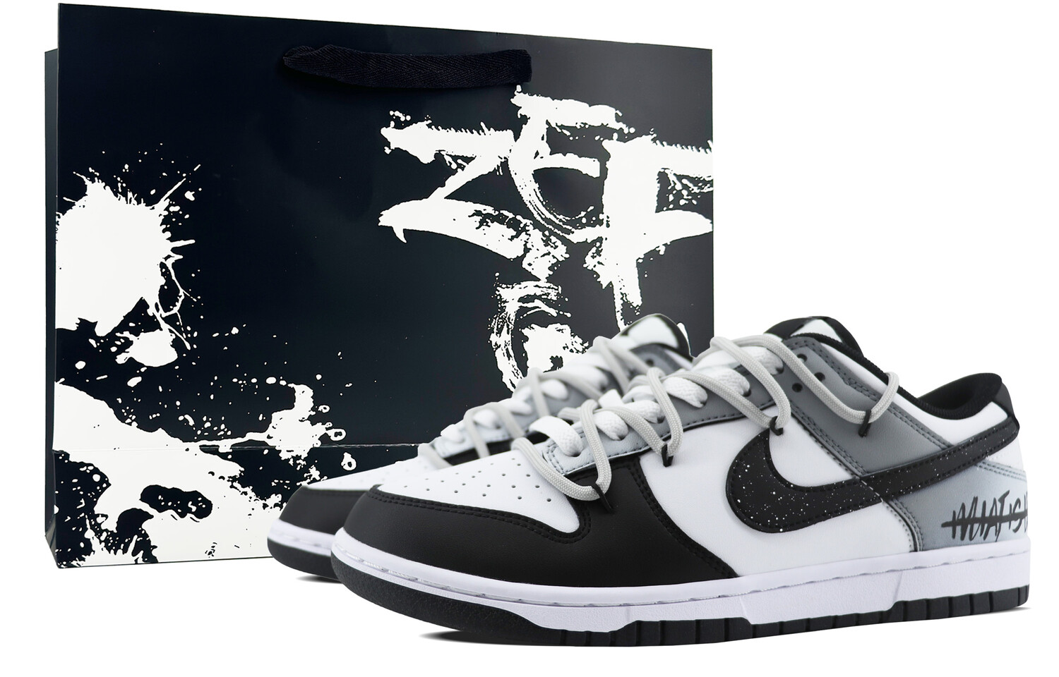 

Кроссовки для скейтбординга Dunk унисекс с низким верхом серый/черный Nike