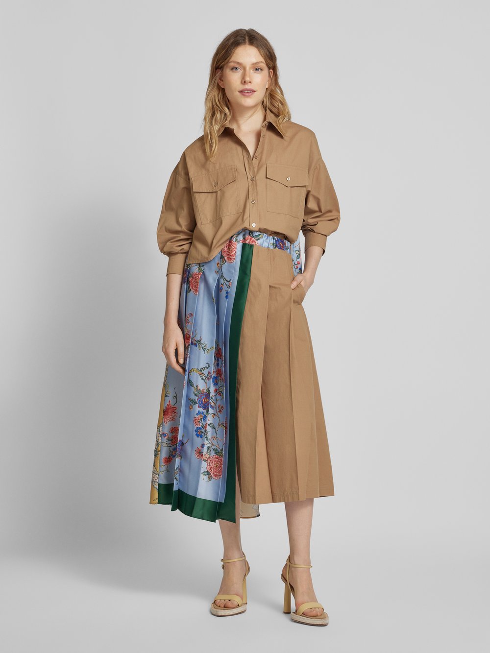 

Юбка макси со складками модель 'OPEROSO' Weekend Max Mara, бежевый