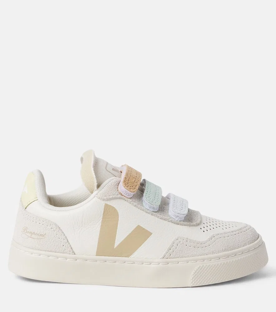 Кожаные кроссовки x Bonpoint V-90 Veja Kids, белый — фото 3