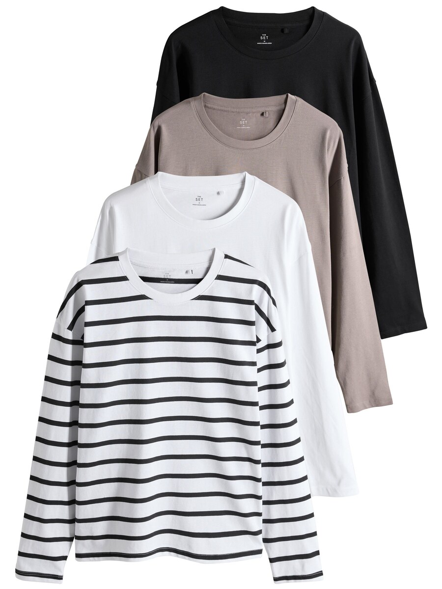 

Рубашка The Set, цвет Brown/Black/White