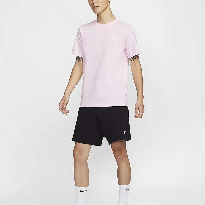Спортивная футболка Club T-shirt Men Foam Pink Nike, цвет Foam Pink — фото 3