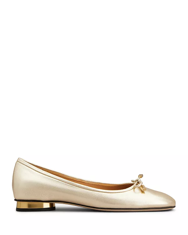 Женские кожаные балетки Tod'S, золотой