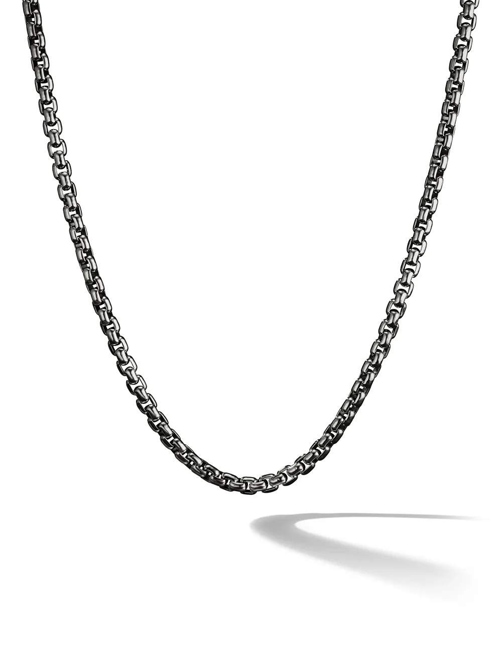 

Серебряное колье Box Chain (4.8 мм) David Yurman, черный