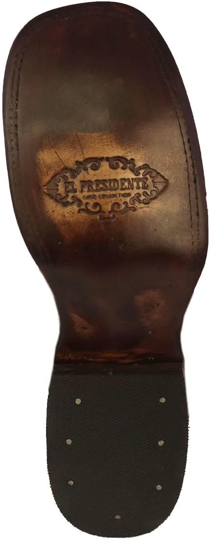 

Мужские ботинки Chelsea El Presidente Mens Honey Brown из плетеной кожи в ковбойском западном стиле