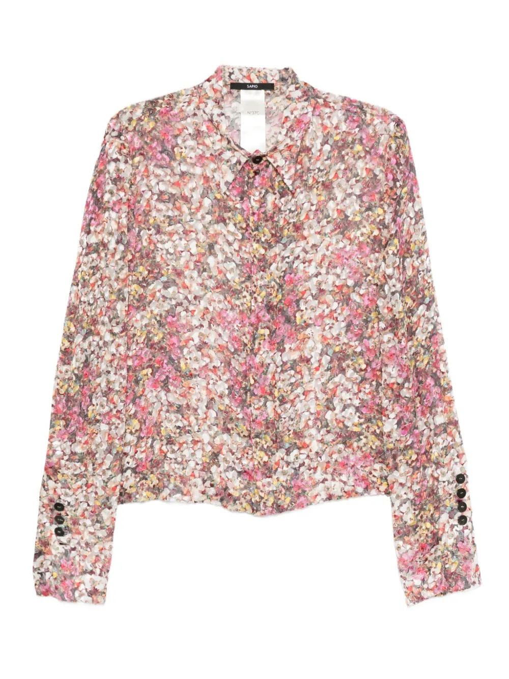 

Рубашка с длинными рукавами и цветочным принтом SAPIO, розовый
