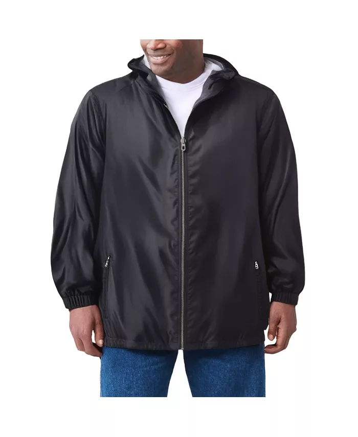 

Большая и высокая ветровка с подкладкой из джерси Kingsize, черный