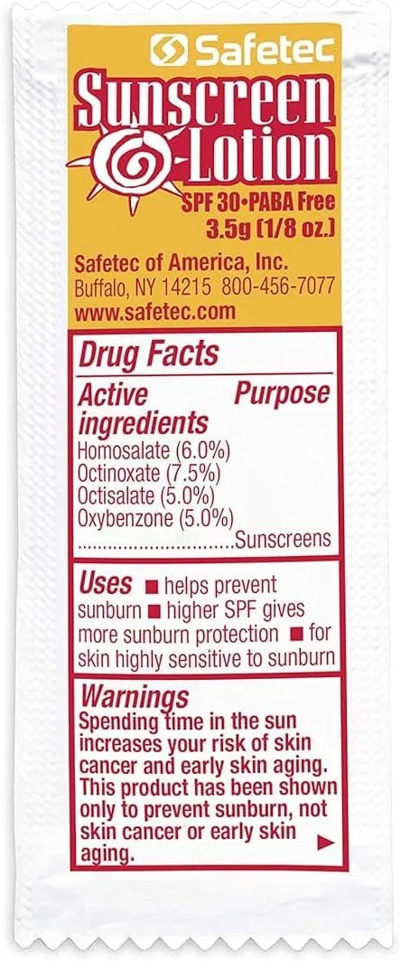 Солнцезащитный лосьон SPF30 SAFETEC 1000 пакетиков — фото 3