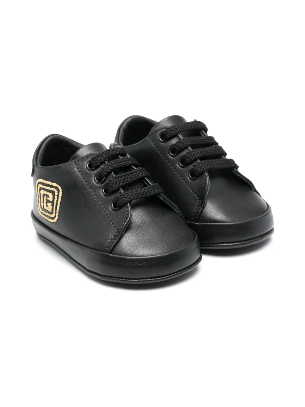 

Кроссовки с вышитым логотипом Balmain Kids, черный