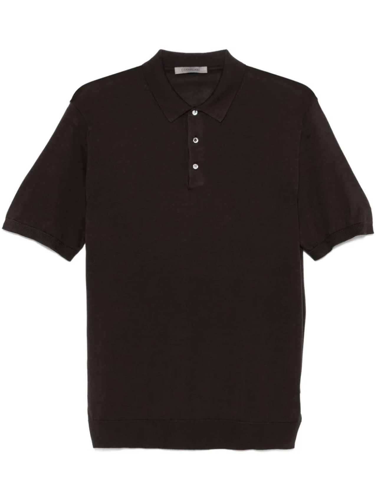 

Рубашка-поло из тонкой вязки Corneliani, коричневый