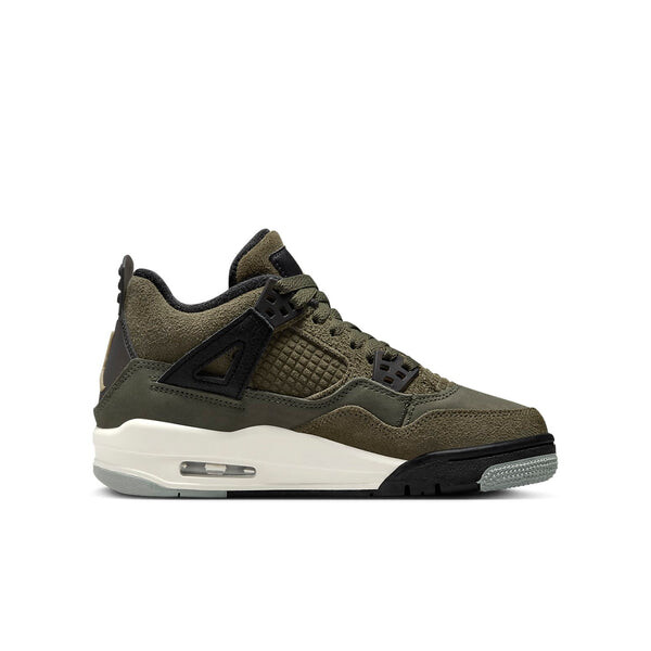Кроссовки (GS) Air Jordan 4 Retro SE 'Craft - Olive', зеленый — фото 2