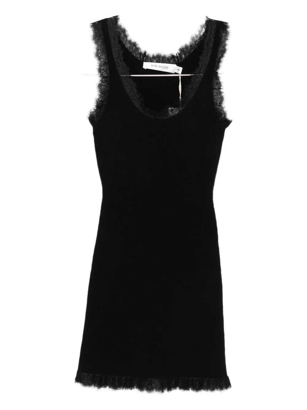 

Мини-платье с кружевной отделкой Aya Muse, черный