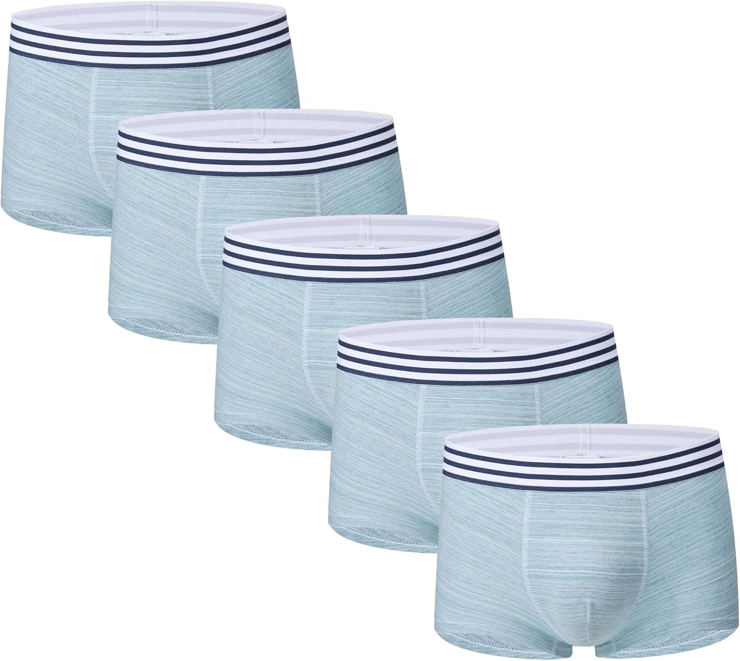 Боксеры мягкие хлопковые Light Blue-5pc