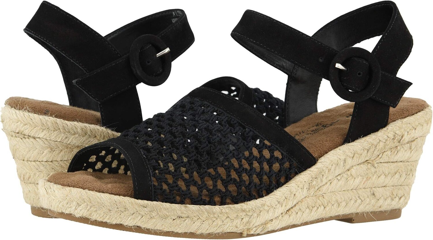 

Сандалии Walking Cradles Avery, цвет Black Nubuck/Crochet Fabric