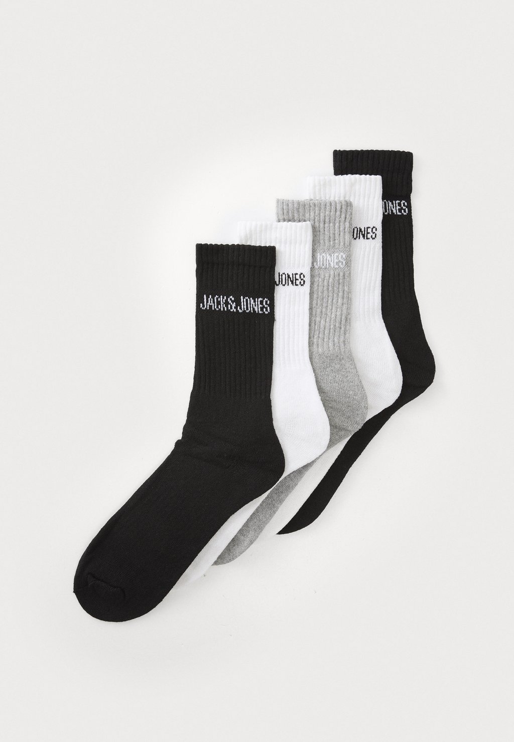 

Носки JACREGEN TENNIS SOCK 5 PACK Jack & Jones, светло-серый/меланж/белый/черный