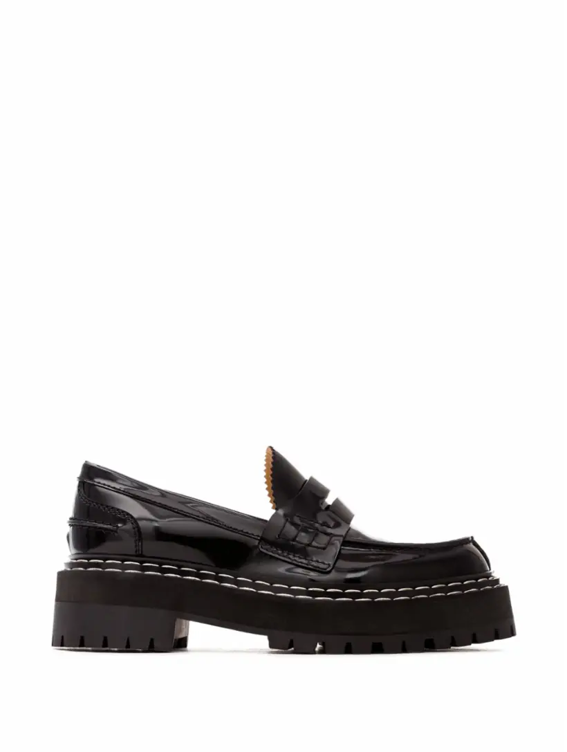 

Лакированные пенни лоферы Proenza Schouler, черный