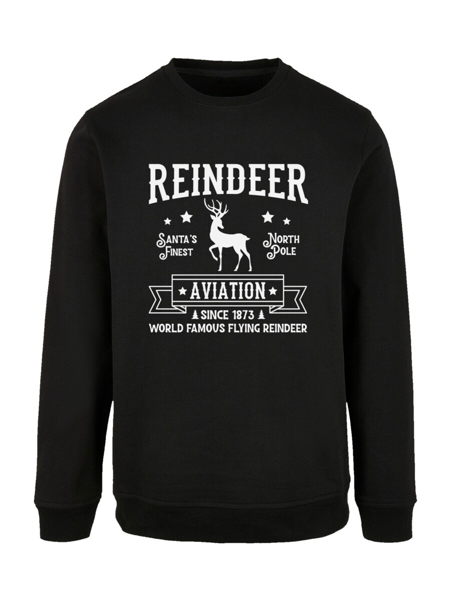

Толстовка F4NT4STIC Reindeer Aviation Retro Christmas Sign, черный