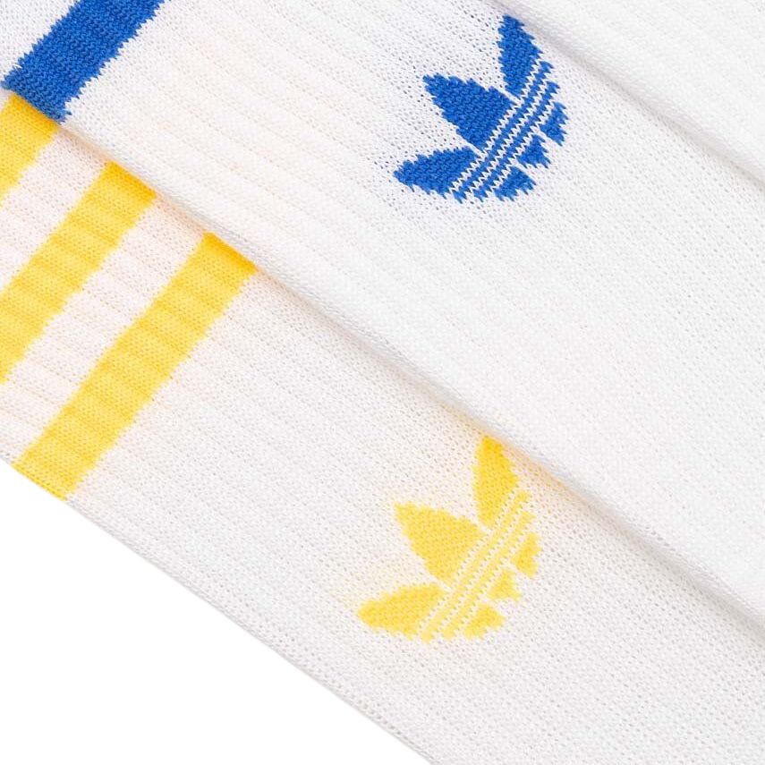 Низкие носки унисекс набор из 3 пар Adidas Originals, белый/синий/spark (3 pack) — фото 3