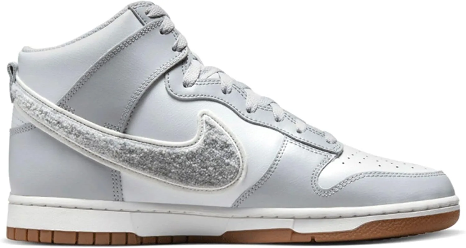 Мужские баскетбольные кроссовки Nike Dunk Hi Retro, белый/серый — фото 2