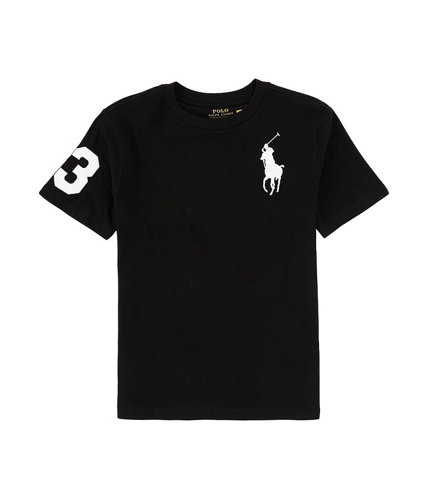 

Футболка из джерси с короткими рукавами Polo Ralph Lauren Little Boys 2T-7 Big Pony, черный