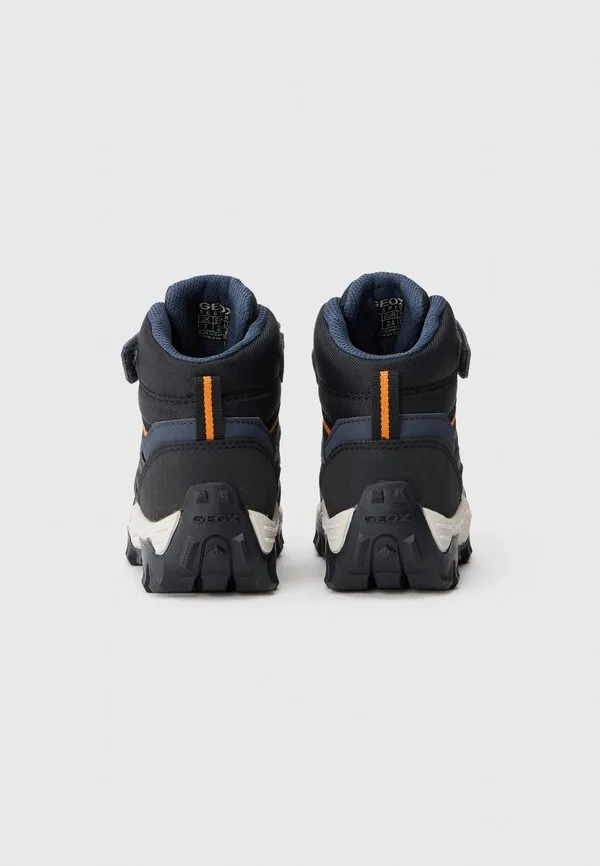Ботинки himalaya boy на шнуровке до щиколотки Geox, Navy/Orange — фото 3