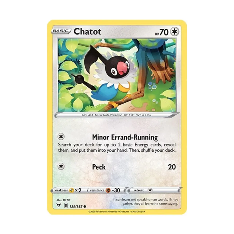

CCG Чато (К) # 139/185, Pokemon - SWSH04 - Vivid Voltage - Singles